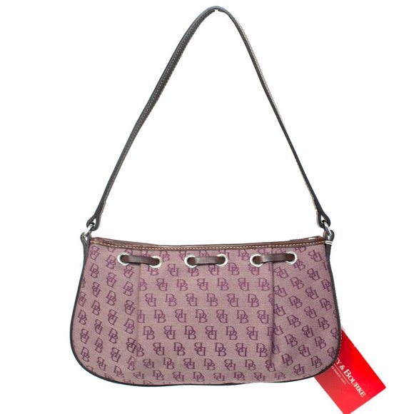 SOLD 🔴 Dooney & Bourke Aubergine Tassel Top Shoulder Bag - Picture 3 of 7